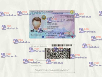 Idaho Drivers License Template (scan) - PSDMarket.in