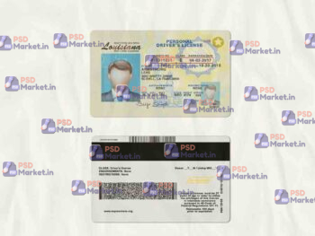 Louisiana Drivers License Template (scan) - PSDMarket.in