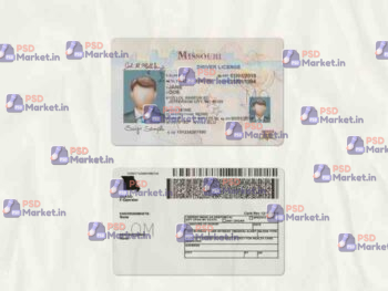Missouri Drivers License Template (scan) - PSDMarket.in