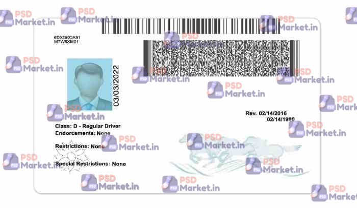 Montana Drivers License Template (Front & Back) 2 Montana Drivers License Template (Front & Back) - PSDMarket.in
