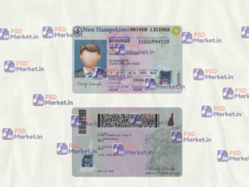 New Hampshire Drivers License Template (scan) - PSDMarket.in