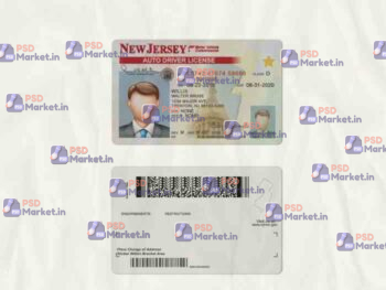 New Jersey Drivers License Template (scan) - PSDMarket.in