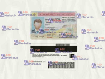 New Mexico Drivers License Template (scan) - PSDMarket.in