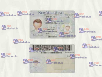 New York Drivers License Template (Scan) V2 - PSDMarket.in