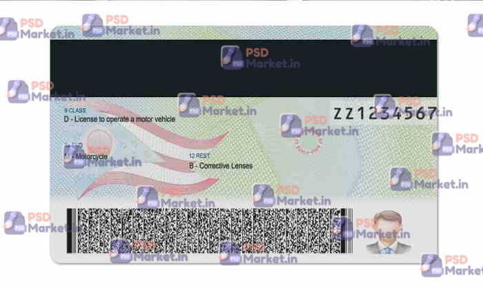 Ohio Drivers License Template (Front & Back) V2 2 Ohio Drivers License Template (Front & Back) V2 - PSDMarket.in