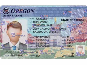 Oregon Drivers License Template (Front & Back) - PSDMarket.in