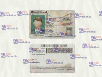 Rhode Island Drivers License Template (scan) - PSDMarket.in