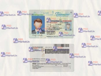 Tennessee Drivers License Template (scan) V2 - PSDMarket.in