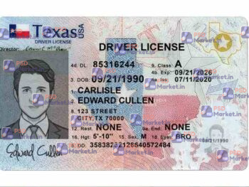 Texas Drivers License Template (Front & Back) V2 - PSDMarket.in