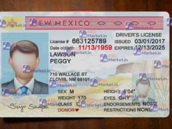 Updated - New Mexico Drivers License Template (Front & Back) - PSDMarket.in