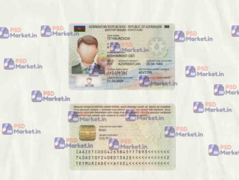 Azerbaijan ID Card Template (scan) - PSDMarket.in