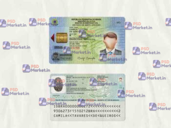 Brazil ID Card Template (scan) - PSDMarket.in