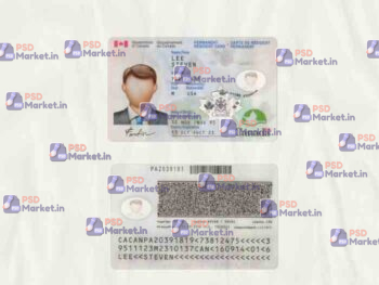 Canada ID Card Template (scan) - PSDMarket.in
