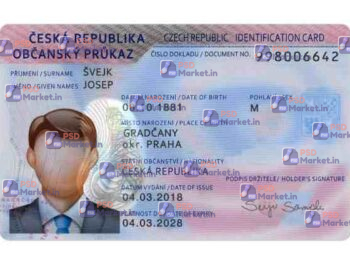 Czech Republic ID Card Template (Front & Back) - PSDMarket.in