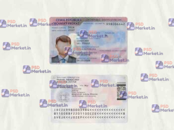 Czech Republic ID Card Template (scan) - PSDMarket.in