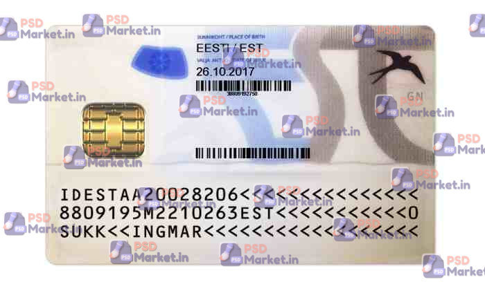 Estonia ID Card Template (Front & Back) V1 2 Estonia ID Card Template (Front & Back) V1 - PSDMarket.in