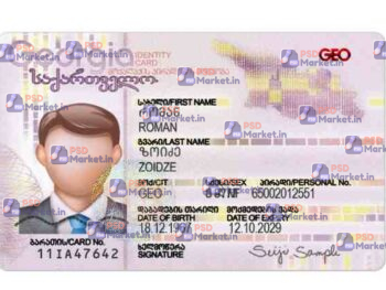 Georgia ID Card Template (Front & Back) - PSDMarket.in