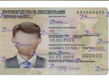 Germany ID Card Template (Front & Back) V1 - PSDMarket.in