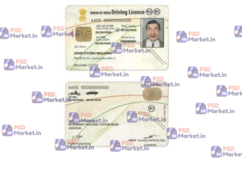 Indian Drivers License Template - PSDMarket.in