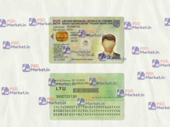 Lithuania ID Card Template (scan) - PSDMarket.in