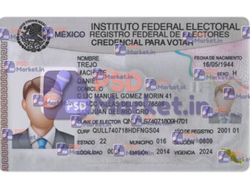 Mexico ID Card Template (Front & Back)