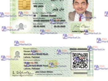 Pakistan Id Card Template - PSDMarket.in