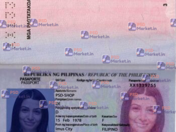 Philippines Passport Old Template - PSDMarket.in