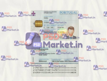 Portugal ID Card Template (scan) - PSDMarket.in
