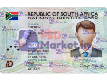 South Africa ID Card Template (Front & Back)