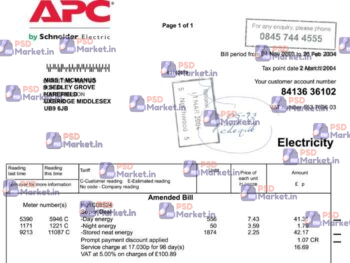 UK Utility Bill Template - PSDMarket.in