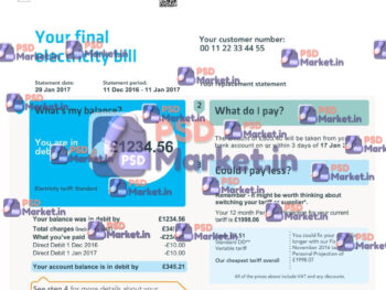 british-gas bill - PSDMarket.in