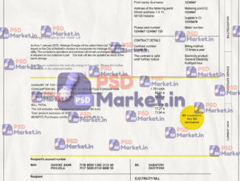 Finland Utility Bill - PSDMarket.in